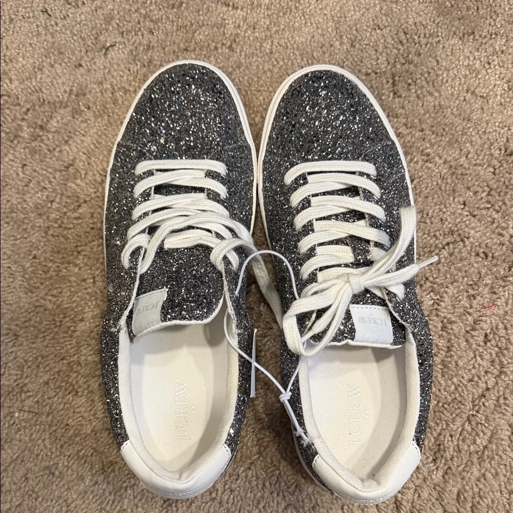 J.Crew sparkly glitter fashion sneakers brand new! 9.5 - Picture 1 of 1